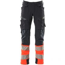 Hose mit Knietaschen 19179-511-10222 Gr. 90C58 schwarzblau/hi-vis rot - Mascot