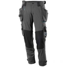 Pantalon de travail stretch poches flottantes Mascot 17031 - Gris foncé - 42 - Jambes standards - Gris foncé