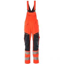 Warnschutz Latzhose 19569-236-22210 Gr. 90c52 Hi-vis Rot/schwarzblau - Mascot
