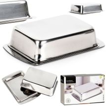 Beurrier en acier inoxydable poli – 16,5 x 10 x 4 cm – Excellent Houseware