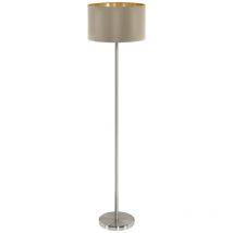 Eglo - Maserlo - 1 Light Floor Lamp Satin Nickel, E27