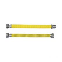 Tubo giunto gas flessibile ed estensibile in acciaio inox 200/400 mm. m/f 1/2