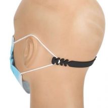 Estensore maschera : Estensioni regolabili per maschere con ganci antiscivolo - Confezione da 10 Nero