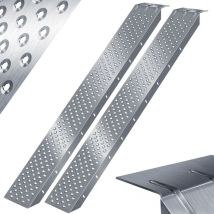 Masko - 2X rampa de carga 400kg rampa de carga barandilla de carga acero galvanizado antideslizante 200kg por pieza max 400kg por par 2x rampa de