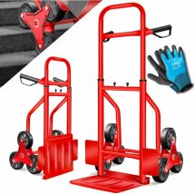 Masko Diable pour escaliers 200kg Diable pour escaliers Diable pour escaliers Rouge