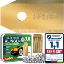 Masko - Ersatzmesser Klingen für Mähroboter Rasenmäher Messer universal inkl. innovativen Schrauben langlebig Titan-Beschichtung / für Gardena /