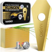 Masko - Lames de rechange pour tondeuses-robots Lames de tondeuses universelles y compris vis innovantes revêtement en titane durable / pour Bosch,