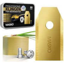 Masko - Lames de rechange pour tondeuses-robots Lames de tondeuses universelles y compris vis innovantes revêtement en titane durable / pour Gardena