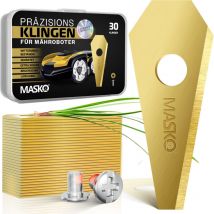 Masko - Lames de rechange pour tondeuses-robots Lames de tondeuses universelles y compris vis innovantes revêtement en titane durable / pour Bosch,