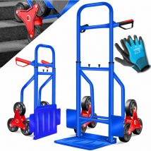 Treppenkarre Sackkarre 200kg Transportkarre Treppensteiger Stapelkarre Blau - Masko