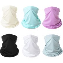 Masque de cyclisme 6 pièces protection solaire extérieure bandeau magique pour hommes et femmes sport foulard multifonctionnel couvre-cou