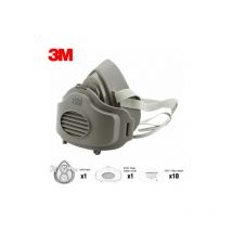 Masque De Protection 3M 3200 (Demi-Masque Anti-Particules/Poussieres) +3701 Filtre Coton10+3700 Housse Coton Filtre1