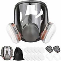 Masque de protection, masque complet 16 en 1 anti - poison en silicone pour la peinture, les insecticides, la protection contre l'ammoniac