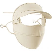 Masque de protection solaire d'été à bord détachable dames cyclisme masque de soie de glace respirant