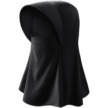 Masque de protection solaire d'été dames en plein air à capuche en soie glacée couvre-chef respirant ouvrir et fermer le trou de cheveux