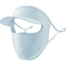 Masque de protection solaire en soie de glace d'été plein visage chapeau de soleil léger masque respirant style court