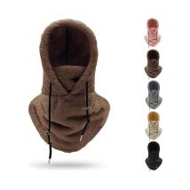 Masque de ski à capuche Sherpa, cagoule polaire coupe-vent pour l'hiver