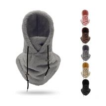 Masque de ski à capuche Sherpa, cagoule polaire coupe-vent pour l'hiver