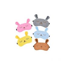 Masque de sommeil pour animaux Masque pour les yeux de lapin Masque pour les yeux en peluche douce Bandeau pour les yeux