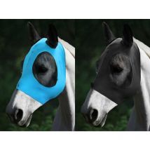 Masque élastique anti-mouches de cheval avec oreilles Lycra respirant Mesh Visible Cover protège les yeux oreilles des insectes poussière moustiques