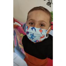 Masque filtrant en tissus modèle super héros pour enfant jusqu'à 7ans - 50 lavages - origine Europe