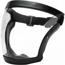 Masque intégral 1 pièce avec cadre, anti-buée, anti-poussière, masque intégral ultra-clair, anti-gouttelettes hygiénique, lunettes - Noir