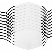 Masques faciaux en Tissue de Sublimation Vierges, Lot de 10 Masques réutilisables de Taille Petite, Filtre à 5 Couches Adultes Transfert Thermique