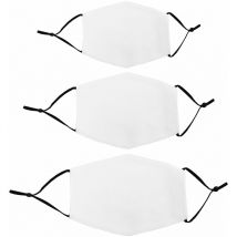 Masques faciaux en Tissue de Sublimation Vierges, Lot de 30 Masques réutilisables de Taille Mixte, Filtre à 5 Couches Adultes Transfert Thermique