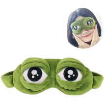 Masques pour les yeux drôles de grenouille verte mignonne pour adultes et enfants bandeau drôle avec les yeux ouverts masque de sommeil bandeau de