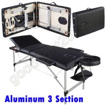 Massageliege, Bett, Schönheitssalon, Tisch, Stuhl, Tattoo-Therapietisch, verstellbar, 3-teilig, Aluminiumrahmen