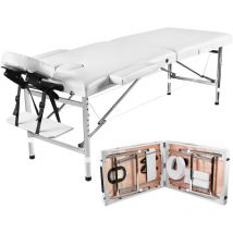 Massageliege Klappbar 2 Zones Schwarz