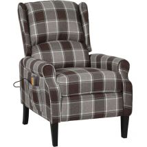 Massagesessel Verstellbar Braun Stoff vidaXL