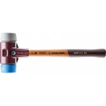 Erwin Halder Kg - Marteau de protection simplex avec corps en fonte malléable et manche en bois, TPE-soft/TPE-mid, ø 30 mm