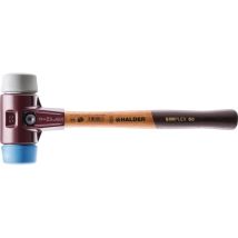 Erwin Halder Kg - Maillet À Frappe Amortie Simplex Longueur 330 Mm D. De La Tête 40 Mm Mi-dur Bois Tpe-soft, Bleu/tpe-mid, Gris