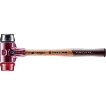 Erwin Halder Kg - Maillet à frappe amortie simplex Longueur 330 mm ø de la tête 40 mm semi-dur/dur bois caoutchouc noir/plastique rouge
