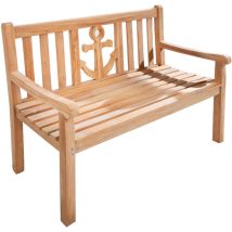 Devries ""woodie"" Gartenbank Ankerplatz 120 Teakholz Mit Anker Gravur 120x60x89 Cm