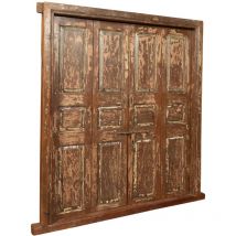 Biscottini - Massivholz und Eisen innen oder außen alte mittelalterliche Schiebetür mit Rahmen