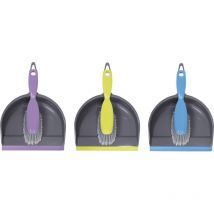 Masta - Kehrgarnitur-Set Plastik Schaufel mit Gummilippe+Feger aus pvc