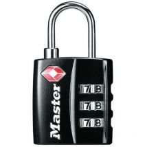Master Lock - tsa 3-Digit Combination Black Finish 30mm Padlock MLK4680BLK