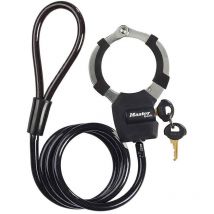 Marvel - Câble antivol à clé avec menotte masterlock 1 m x 8 mm de diamètre - 8275EURDPROBLK
