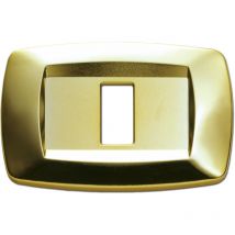 Modì pour Bticino plaque 1 module couleur laiton brillant MD211 - Master
