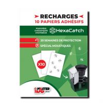 Master Trap - Lot de 10 recharges pour piège Hexacatch Anti pontes - Anti-moustique et moustiques tigres - Limite la reproduction des moustiques