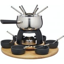 Kitchen Craft - MasterClass Artesà Set de Fondue de Acier inoxydable et céramique avec feu de Gel pour 6 personnes