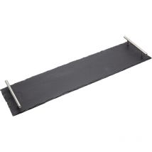 Kitchencraft - MasterClass Artesà Table de Cuisine de Ardoise avec poignées de Acier 15 x 60 cm