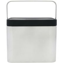 Masterclass - Compostero antimicrobiano de acero inoxidable, 2,6 l, con manguito, plateado, talla única