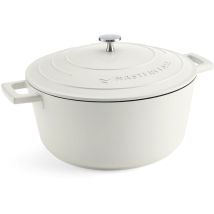 Masterclass Kasserolle Mit Deckel, Groß 5l/28 Cm, Leichter Aluminiumguss, Geeignet Für Backofen Und Kochfeld Of Induktion, Creme