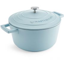 Masterclass Kasserolle Mit Deckel, Medium 4l/24 Cm, Leichter Aluminiumguss, Geeignet Für Backofen Und Induktionskochfeld De, Himmelblau