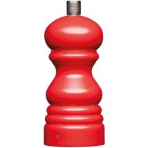 Molinillo de Pimienta o Sal con Tapa Intercambiable, Plástico, Rojo, 12 cm - Masterclass