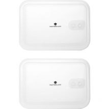 Masterclass - Todo en Uno 2 Tapas de recambio para recipientes grandes de acero inoxidable de 1300 ml, 2000 ml y 2700 ml, con cierres de silicona