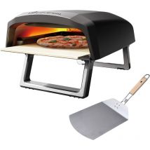 MasterPro Napoli Forno per Pizza Forno a Gas Portatile con Rapida Cottura fino a 500oC Pizze Pronte in 60 Secondi Con Borsa per il Trasporto, Pala e